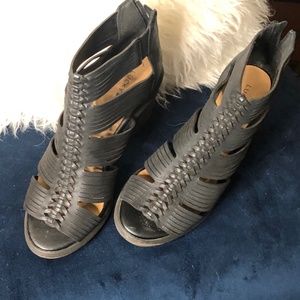 Lucky Brand Black Bootie Sandals